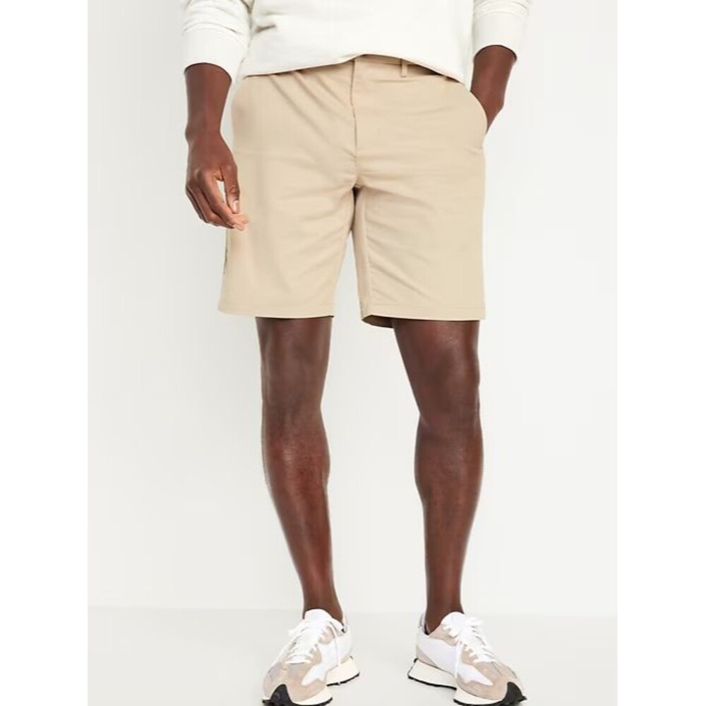 Old Navy Slim Built-In Flex Chino Shorts Mens 28 Beige NEW